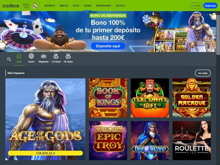 Sitio web oficial del casino Codere