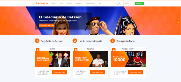 Sitio web oficial del casino Betsson