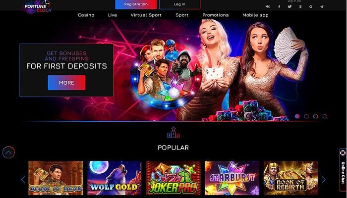 Sitio oficial de Fortune Clock Casino
