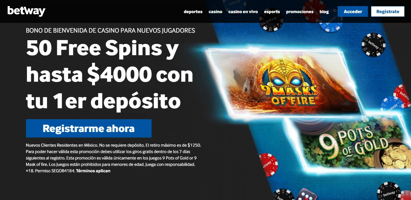 betway casino bono sin deposito